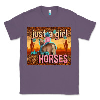 Lavender just a girl who loves horses Classic Tee - TumblerDesignByShophia