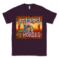Plum just a girl who loves horses Classic Tee - TumblerDesignByShophia