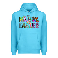 Ocean Blue Happy Easter Premium Hoodie - CowhideDigitalArt