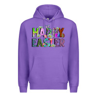 Purple Happy Easter Premium Hoodie - CowhideDigitalArt