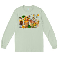 Matcha Honey Bee Coffee Cups Long Sleeve Tee - FaDigitalArtStudio