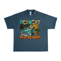Midnight Navy country roads take me home vintage truck Urban Heavy Tee - Jasminsmagicworld