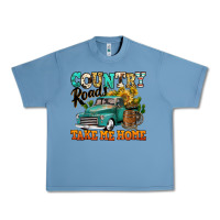 Pebble Blue country roads take me home vintage truck Urban Heavy Tee - Jasminsmagicworld