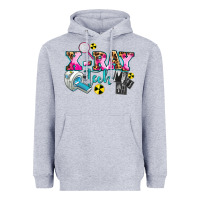 Heather Grey x ray tech Heavyweight Hoodie - AdoDesignShop