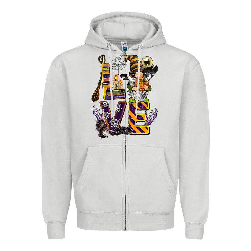 Halloween Love Gnome Zipper Hoodie by BarkalooDesign | Teevron