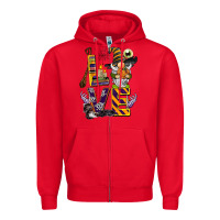 Red halloween love gnome Zipper Hoodie - BarkalooDesign