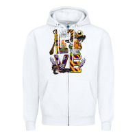 White halloween love gnome Zipper Hoodie - BarkalooDesign