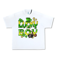 White Lucky Boy St. Patrick's Day Urban Heavy Tee - HowdyJamesFarm