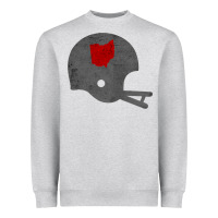 Heather Grey Vintage Ohio Football Helmet State Outline , best gift, costume, hallo Heavyweight Sweatshirt - maiPhamDesign