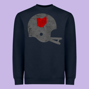 Vintage Ohio Football Helmet State Outline , Best Gift, Costume, Hallo Heavyweight Sweatshirt Designed By Maiphamdesign