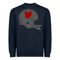 Navy Vintage Ohio Football Helmet State Outline , best gift, costume, hallo Heavyweight Sweatshirt - maiPhamDesign