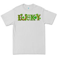 Dove Grey st. patrick's day lucky with clovers and horseshoe Premium Tee - RanaPortraitStore