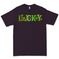 Plum st. patrick's day lucky with clovers and horseshoe Premium Tee - RanaPortraitStore