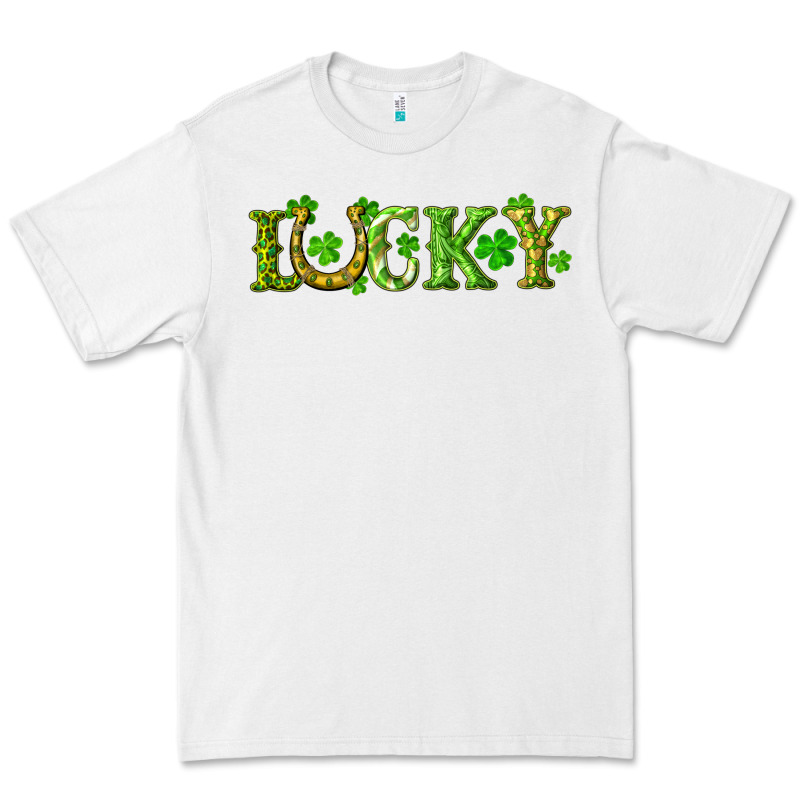 St. Patrick's Day Lucky With Clovers And Horseshoe Premium Tee by RanaPortraitStore | Teevron