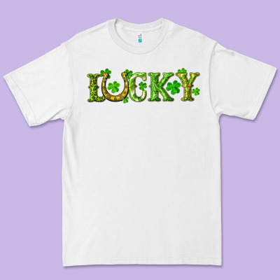 St. Patrick's Day Lucky With Clovers And Horseshoe Premium Tee Designed By Ranaportraitstore