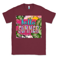 Burgundy hello summer with cowhide Classic Tee - TumblerDesignByShophia