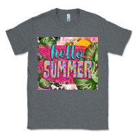 Charcoal Heather hello summer with cowhide Classic Tee - TumblerDesignByShophia