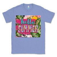 Colony Blue hello summer with cowhide Classic Tee - TumblerDesignByShophia