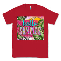 Red hello summer with cowhide Classic Tee - TumblerDesignByShophia