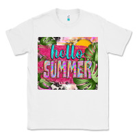 White hello summer with cowhide Classic Tee - TumblerDesignByShophia