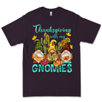 Plum Thanksgiving With My Gnomes Premium Tee - NancyCooperArtShop