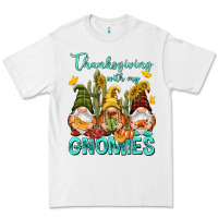 White Thanksgiving With My Gnomes Premium Tee - NancyCooperArtShop