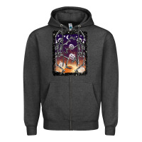 Charcoal Heather halloween dancing skeletons stars Zipper Hoodie - BarkalooDesign