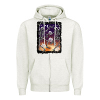 Oatmeal Heather halloween dancing skeletons stars Zipper Hoodie - BarkalooDesign