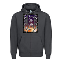 Smoke halloween dancing skeletons stars Zipper Hoodie - BarkalooDesign