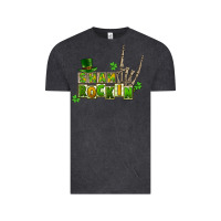 Vintage Black Sham rockin skeleton hand St. Patrick's Vintage Tee - CowGirlArtShop