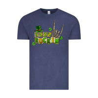 Vintage Denim Sham rockin skeleton hand St. Patrick's Vintage Tee - CowGirlArtShop