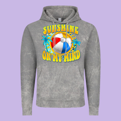 Sunshine On My Mind Vintage Hoodie Designed By Fadigitalartstudio