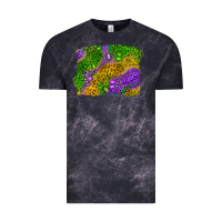 Cloud Black mardi gras leopard gemstone background Vintage Tee - RanaPortraitStore