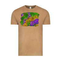Mardi Gras Leopard Gemstone Background Vintage Tee | Teevron