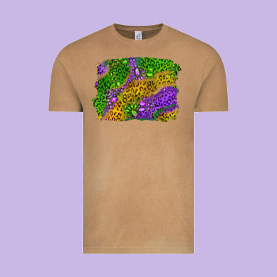 Mardi Gras Leopard Gemstone Background Vintage Tee Designed By Ranaportraitstore