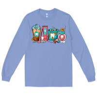 Colony Blue Dentist Coffee Cups Long Sleeve Tee - FaDigitalArtStudio