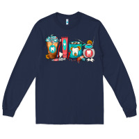 Navy Dentist Coffee Cups Long Sleeve Tee - FaDigitalArtStudio