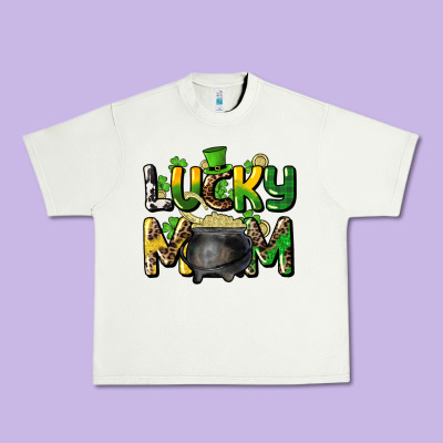 Lucky Mom St. Patrick's Urban Heavy Tee Designed By Howdyjamesfarm