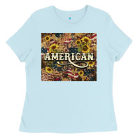 Baby Blue American tumbler 4th of july Ladies Tee - HowdyJamesFarm