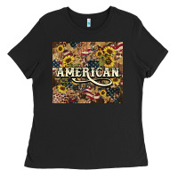 Black American tumbler 4th of july Ladies Tee - HowdyJamesFarm