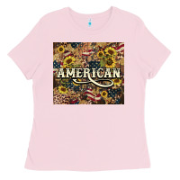 Bubblegum Pink American tumbler 4th of july Ladies Tee - HowdyJamesFarm