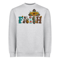 Heather Grey faith Heavyweight Sweatshirt - Artiststas