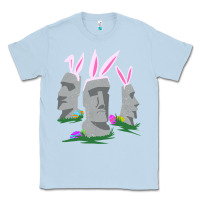 Dusty Blue easter island moai figures  cute travelers funny gift Classic Tee - maiPhamDesign