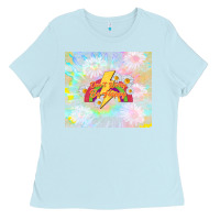 Baby Blue don't worry be happy Ladies Tee - TumblerDesignByShophia
