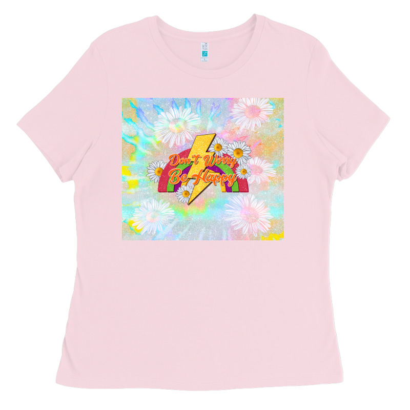 Don't Worry Be Happy Ladies Tee by TumblerDesignByShophia | Teevron