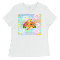 White don't worry be happy Ladies Tee - TumblerDesignByShophia