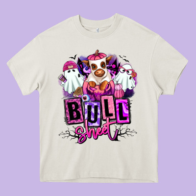 Bull Sheet Halloween Ghost Heifer Heavy Core Tee Designed By Ranaportraitstore