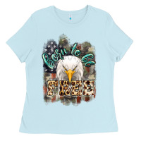 Baby Blue Born to be free 4th of july Ladies Tee - HowdyJamesFarm