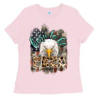 Bubblegum Pink Born to be free 4th of july Ladies Tee - HowdyJamesFarm