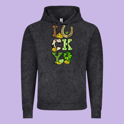 St. Patrick's Western Lucky Vintage Hoodie Designed By Oliviacreatesart